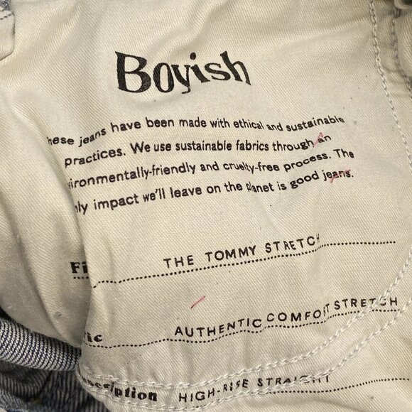 Boyish Women's The Tommy High Rise Stretch Jean Eternal Sunshine Blue Size 26 - Picture 5 of 12